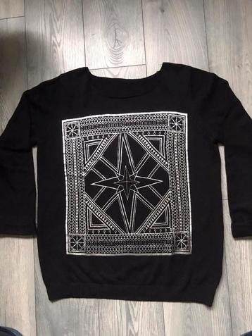 Mooie zwarte H&M Kerst Trui/Sweater met Zilverprint maat XL beschikbaar voor biedingen