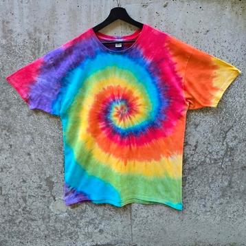 Regenboog spiral tie dye zomer t-shirt unisex maat 4XL beschikbaar voor biedingen