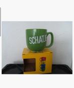 Mok M&M 'Schatje' - Groen, Huis en Inrichting, Keuken | Servies, Ophalen of Verzenden, Aardewerk, Overige stijlen, Kop(pen) en/of Schotel(s)