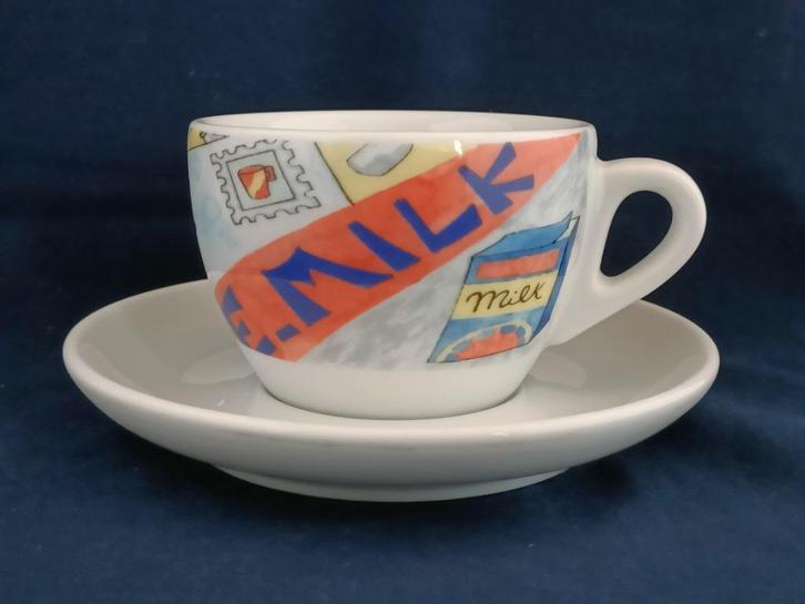 La porcellane d'Ancap - cappuccinokop E-milk, Huis en Inrichting, Keuken | Servies, Zo goed als nieuw, Kop(pen) en/of Schotel(s)