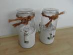 Potten (weck) voor kaarsen met bootje, anker, vuurtoren, Overige materialen, Gebruikt, 25 tot 50 cm, Ophalen of Verzenden