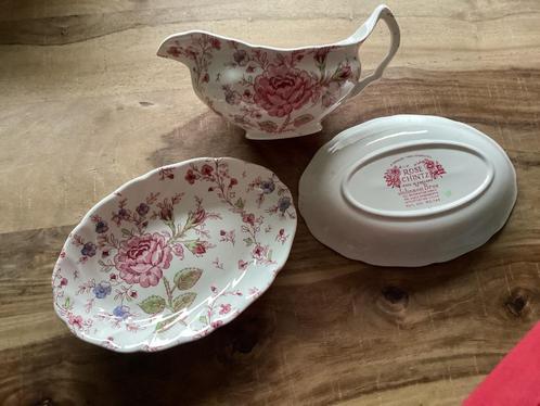 Engels servies, rosé chintz.verschillende onderdelen., Antiek en Kunst, Antiek | Servies los, Ophalen of Verzenden