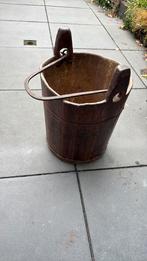 Antieke houten emmer, Huis en Inrichting, Emmers, Ophalen of Verzenden, Zo goed als nieuw, Kunststof