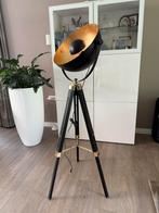 Tripod vloerlamp zwart/goud/koper, Huis en Inrichting, Lampen | Vloerlampen, Ophalen, Gebruikt, Metaal, 150 tot 200 cm