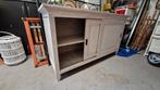 Houten dressoir met schuifdeuren, Huis en Inrichting, Kasten | Dressoirs, Ophalen, 150 tot 200 cm, 50 tot 75 cm, Gebruikt