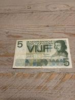 5 Gulden Biljet 1966 - Vondel, Postzegels en Munten, Bankbiljetten | Nederland, Ophalen of Verzenden, 5 gulden, Los biljet