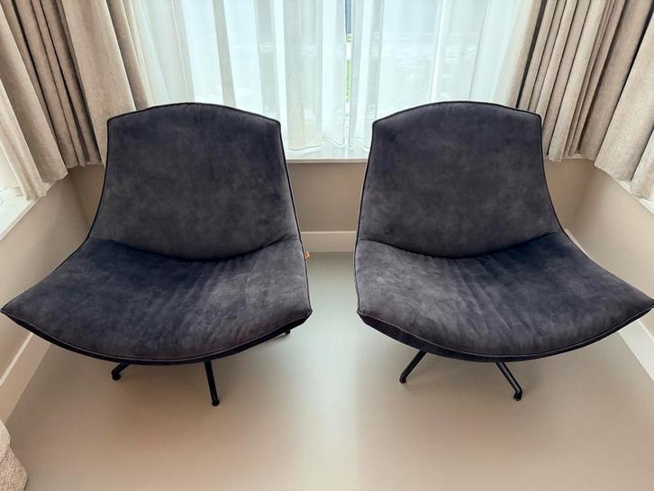 Enzo Luca Tulipano Fauteuils - Set van 2, Huis en Inrichting, Fauteuils, Zo goed als nieuw, Stof, 50 tot 75 cm, 75 tot 100 cm