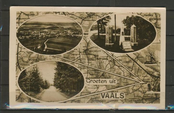 Vaals Drielandenpunt 1951 Foto/Ansichtkaart f-49 jdu, Verzamelen, Ansichtkaarten | Nederland, Gelopen, Limburg, 1940 tot 1960