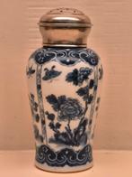 Antiek Chinees porselein met zilveren dop strooier, Antiek en Kunst, Antiek | Porselein, Ophalen of Verzenden