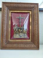 Religieuze kader met gebogen glas, Ophalen of Verzenden