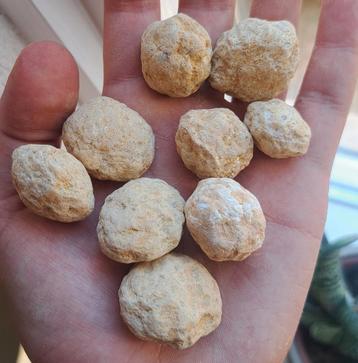 9x Bergkristal geode bol ongeopend zelf kraken edelsteen  beschikbaar voor biedingen