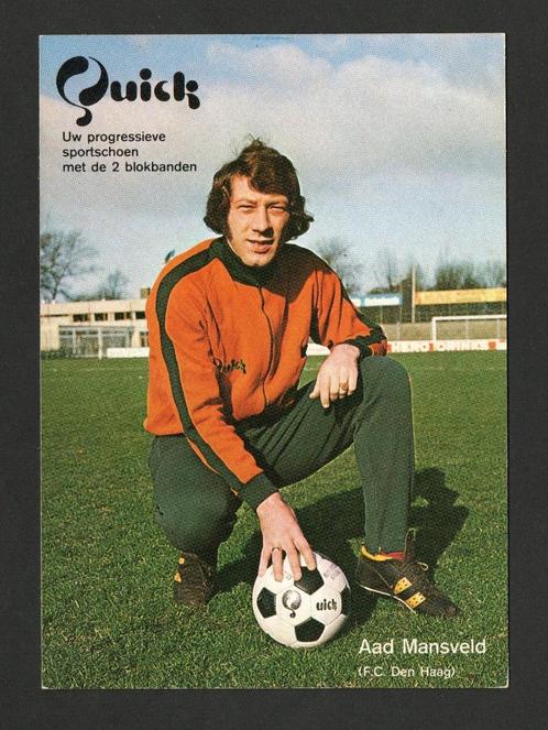 Voetbal Aad Mansveld F.C. Den Haag Reclame Quick., Verzamelen, Ansichtkaarten | Themakaarten, Ongelopen, 1980 tot heden, Sport en Spel