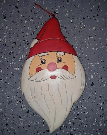 Kerstman raamdecoratie wanddecoratie hout vintage beschikbaar voor biedingen