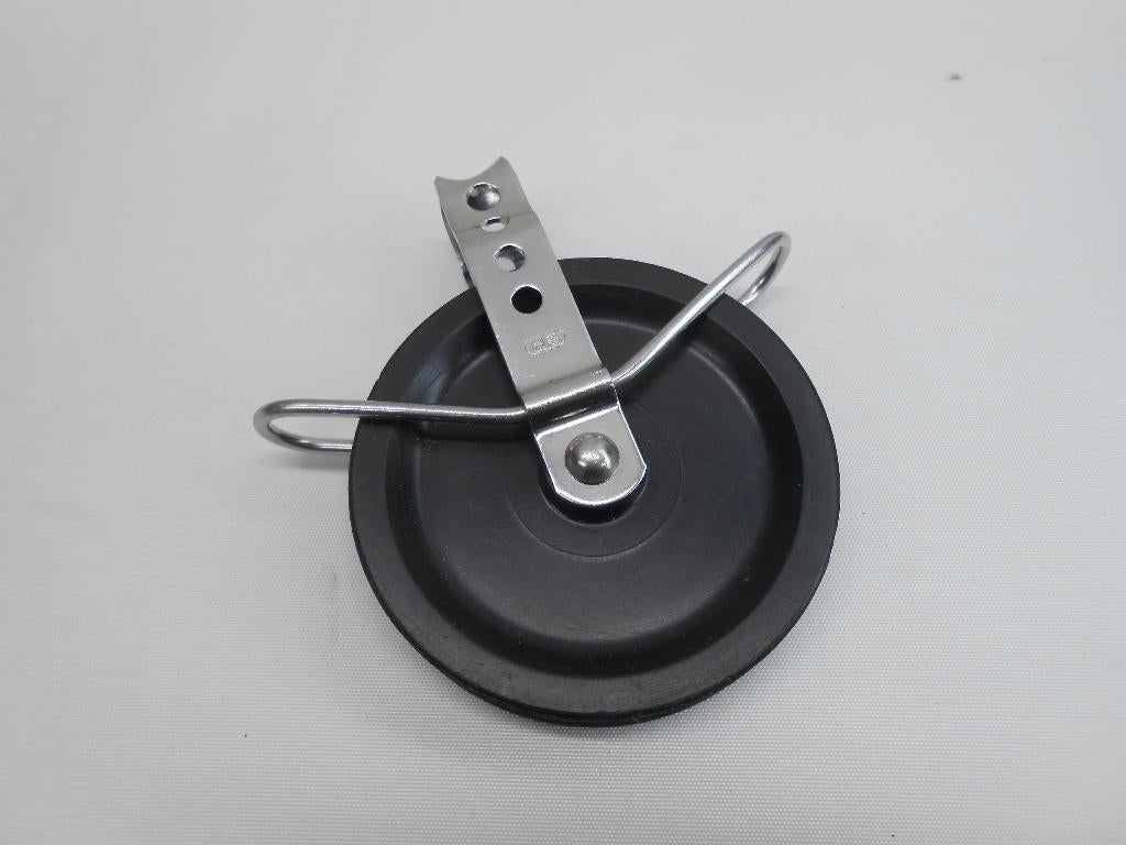 Grootschootblok, enkelschijfs, 8 - 10 mm lijn, Watersport en Boten, Accessoires en Onderhoud, Ophalen of Verzenden, Gebruikt, Lijn of Blok