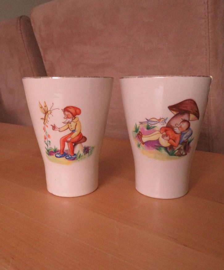 2 KInderbekers Chodziez Polen, Antiek en Kunst, Antiek | Servies los, Ophalen