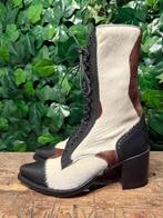 Nieuwe retro Vintage ponyhair  Sendra laars maat 36, Zwart, Nieuw, Ophalen of Verzenden, Sendra