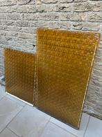 2x Figuurglas - Decoratief Glas, Doe-het-zelf en Verbouw, Glas en Ramen, Ophalen of Verzenden, Zo goed als nieuw, Glasplaat, Minder dan 80 cm