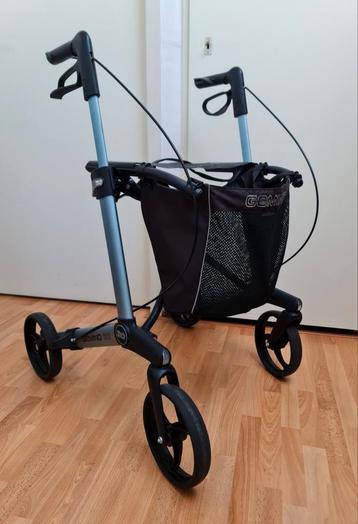 Liichtgewicht rollator Gemino 30 metallic blauw + tas mooi  beschikbaar voor biedingen