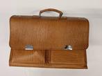Leren aktetas of schooltas vintage, Ophalen of Verzenden, Gebruikt, Rugtas, Leer