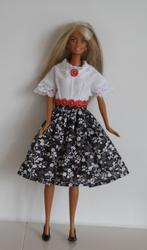 Barbie 39: zwart witte jurk met pumps open hiel, Verzenden, Nieuw, Barbie