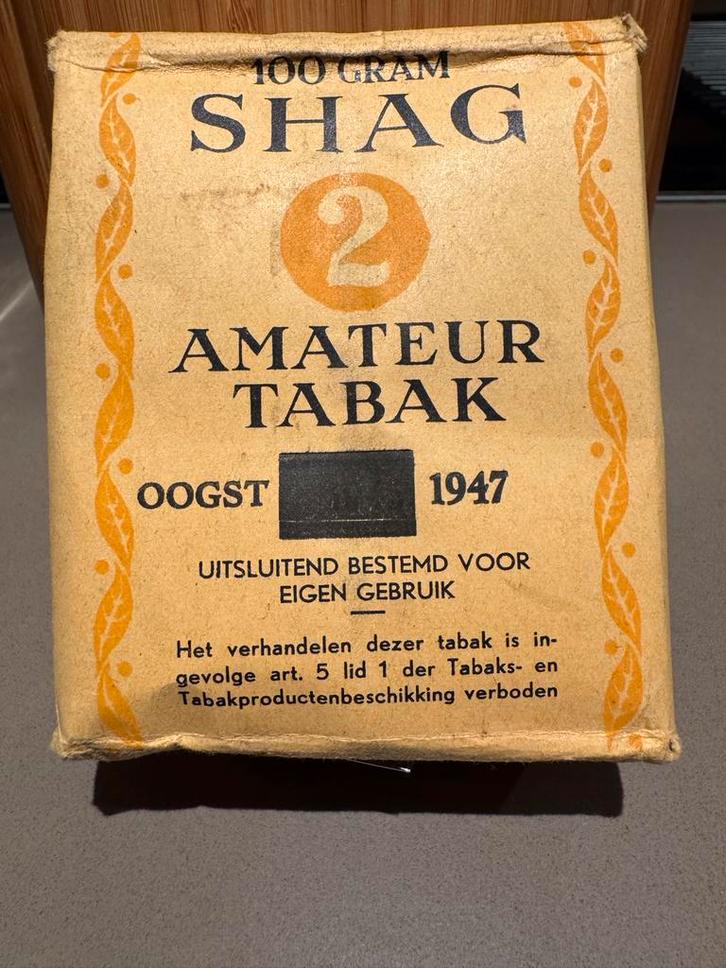 Amateur tabak 1947 van Theodorus Niemeyer Groningen., Verzamelen, Rookartikelen, Aanstekers en Luciferdoosjes, Zo goed als nieuw