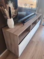 Ikea TV Meubel met opbergruimte wit beige, Huis en Inrichting, Kasten | Televisiemeubels, Ophalen, Gebruikt, 150 tot 200 cm, Eikenhout