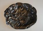 Jugendstil ​Art Nouveau Brons Schaal Naakte Vrouw met Fakkel, Ophalen of Verzenden