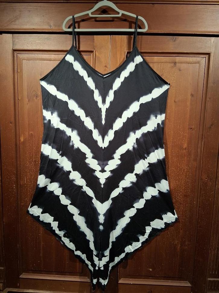 tie dye jumpsuit zwart wit One size, Kleding | Dames, Grote Maten, Nieuw, Jurk, Zwart, Ophalen of Verzenden