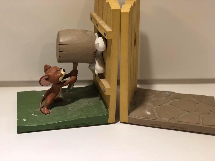 „Tom en Jerry” boekensteunen, Verzamelen, Stripfiguren, Zo goed als nieuw, Beeldje of Figuurtje, Ophalen of Verzenden