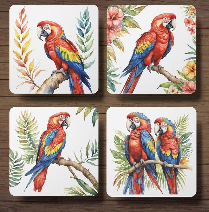 Geevleugelara Onderzetters met houder, Huis en Inrichting, Woonaccessoires | Onderzetters, Nieuw, Glas of Kopje, Ophalen of Verzenden