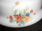 prachtig grote antieke hanglamp met klaprozen doorsnee 35 cm, Ophalen