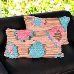 Vintage berber kussenset, marokkaans sierkussen, Verzenden, Nieuw, Vierkant