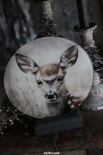 Glazen muurcirkel op standaard diverse soorten, Huis en Inrichting, Www.jufbrocante.nl, Www.jufbrocante.nl, Nieuw, Ophalen of Verzenden