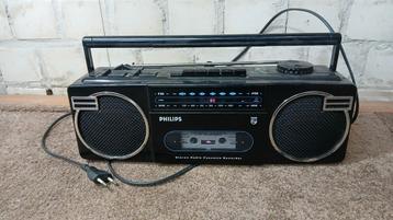Philips vintage stereo radio casette recorder beschikbaar voor biedingen