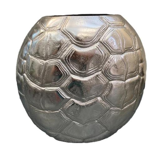 VAAS SHINNY RAW NICKEL SALERNO 31X31X13 cm NIEUW, Huis en Inrichting, Woonaccessoires | Vazen, Nieuw, Overige kleuren, Minder dan 50 cm