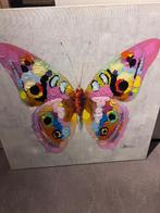 Groot schilderij vlinder 125/125, Ophalen, 125 cm of meer, Schilderij, 75 cm of meer