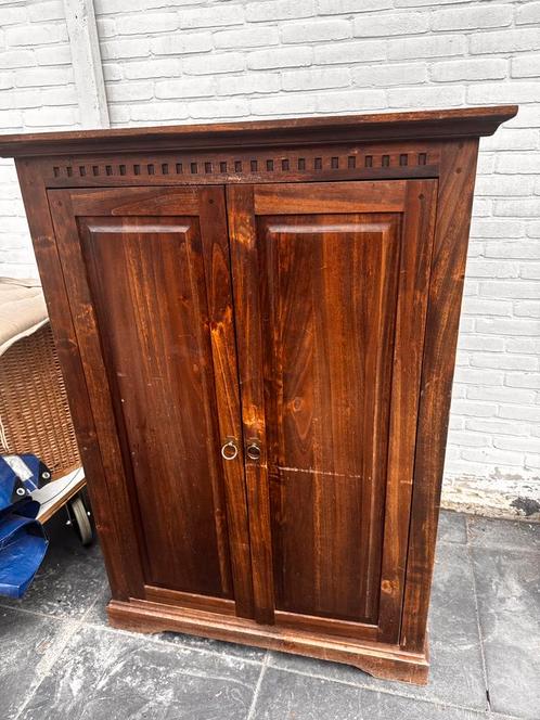 Massief hout computer kast, Huis en Inrichting, Kasten | Computermeubels, Gebruikt, Ophalen