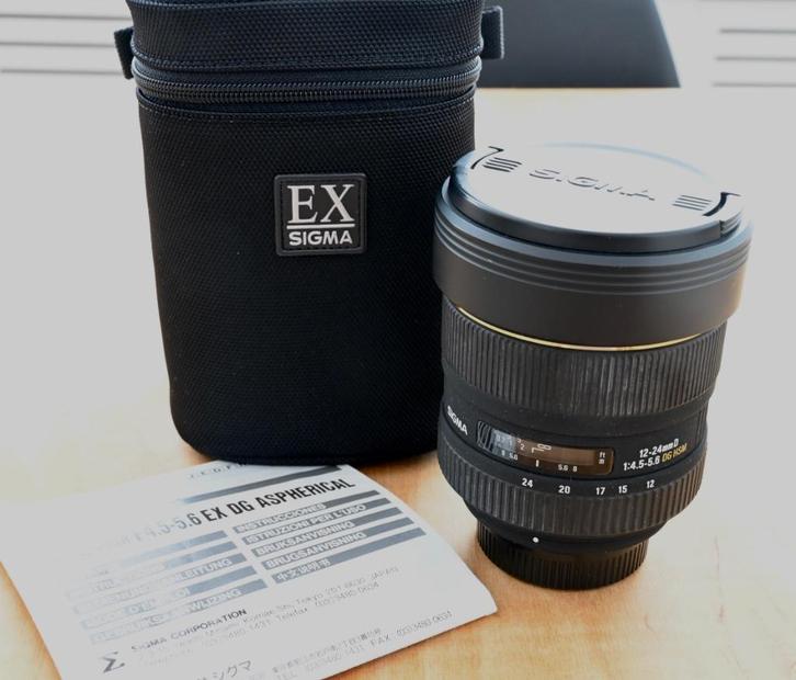 Sigma AF 12-24mm F4.5-5.6 EX DG Aspherical Nikon F mount, Audio, Tv en Foto, Fotografie | Lenzen en Objectieven, Gebruikt, Groothoeklens
