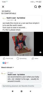 Sack'n Seat the pocketable portable highchair rood, Ophalen of Verzenden, Zo goed als nieuw, Overige typen