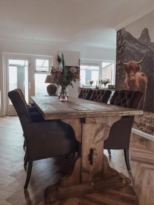 Landelijke EETTAFEL *kloostertafel * oud,hout, Huisje Sfeer, Huis en Inrichting, Complete eetkamers, Nieuw, Ophalen of Verzenden