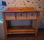 Houten commode met 3 lades, Ophalen, Gebruikt, 50 tot 70 cm, 100 cm of meer