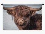 Wandkleed Schotse hooglander 120x80, Minder dan 50 cm, Ophalen of Verzenden, Zo goed als nieuw, Schilderij