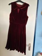 Karen Millen, velours (kerst) jurk, burgundy, maat 44, NIEUW, Zwart, Maat 42/44 (L), Nieuw, Cocktailjurk