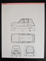 Leaflet A4 Technische gegevens RENAULT 4 / L / GTL  1984, Ophalen of Verzenden, Zo goed als nieuw, Renault