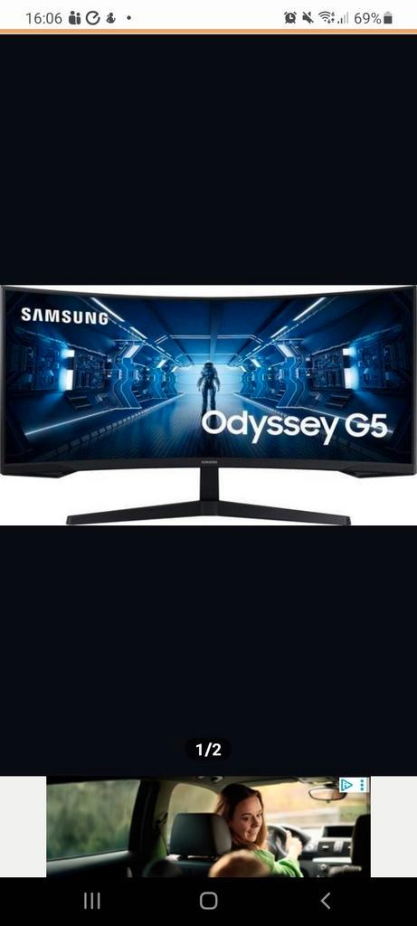 Samsung odyssy g5 34 inch, Computers en Software, Monitoren, 151 t/m 200 Hz, Curved, VA, Quad HD (2K), Ophalen of Verzenden