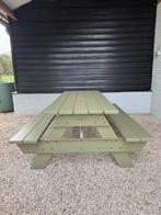 Aluminium Picknickbank Rietgroen 200x160x75cm, Ophalen, DWARS, Rechthoekig, DWARS