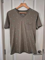 Zeeman shirt t-shirt khaki groen met vogels M heren, Kleding | Heren, T-shirts, Maat 48/50 (M), Ophalen of Verzenden, Zo goed als nieuw