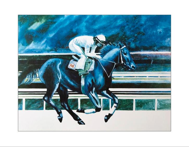 Rene Brone kunstwerk Winning the Kentucky Derby!, Antiek en Kunst, Kunst | Litho's en Zeefdrukken, Ophalen of Verzenden