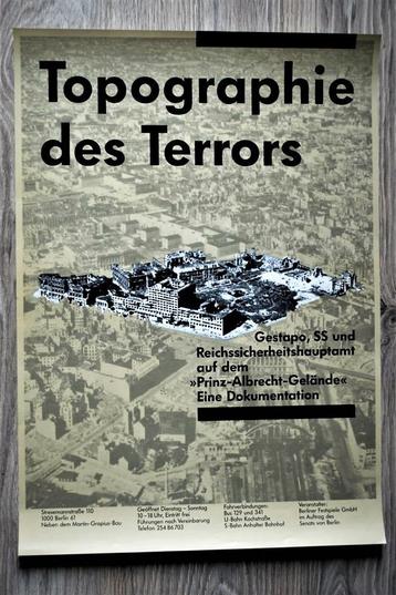 WW2 Duits POSTER " Topografie van Terreur " Duitsland beschikbaar voor biedingen