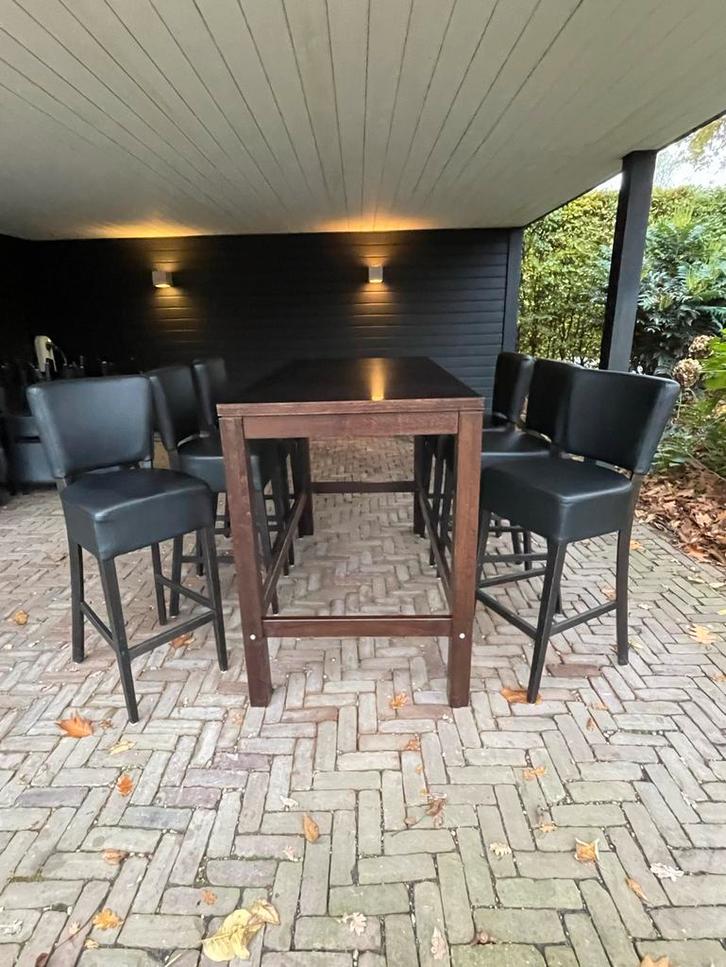 Restaurant Meubilair:  27 Stoelen, Bartafel & Krukken, Huis en Inrichting, Stoelen, Gebruikt, Vijf, Zes of meer stoelen, Hout